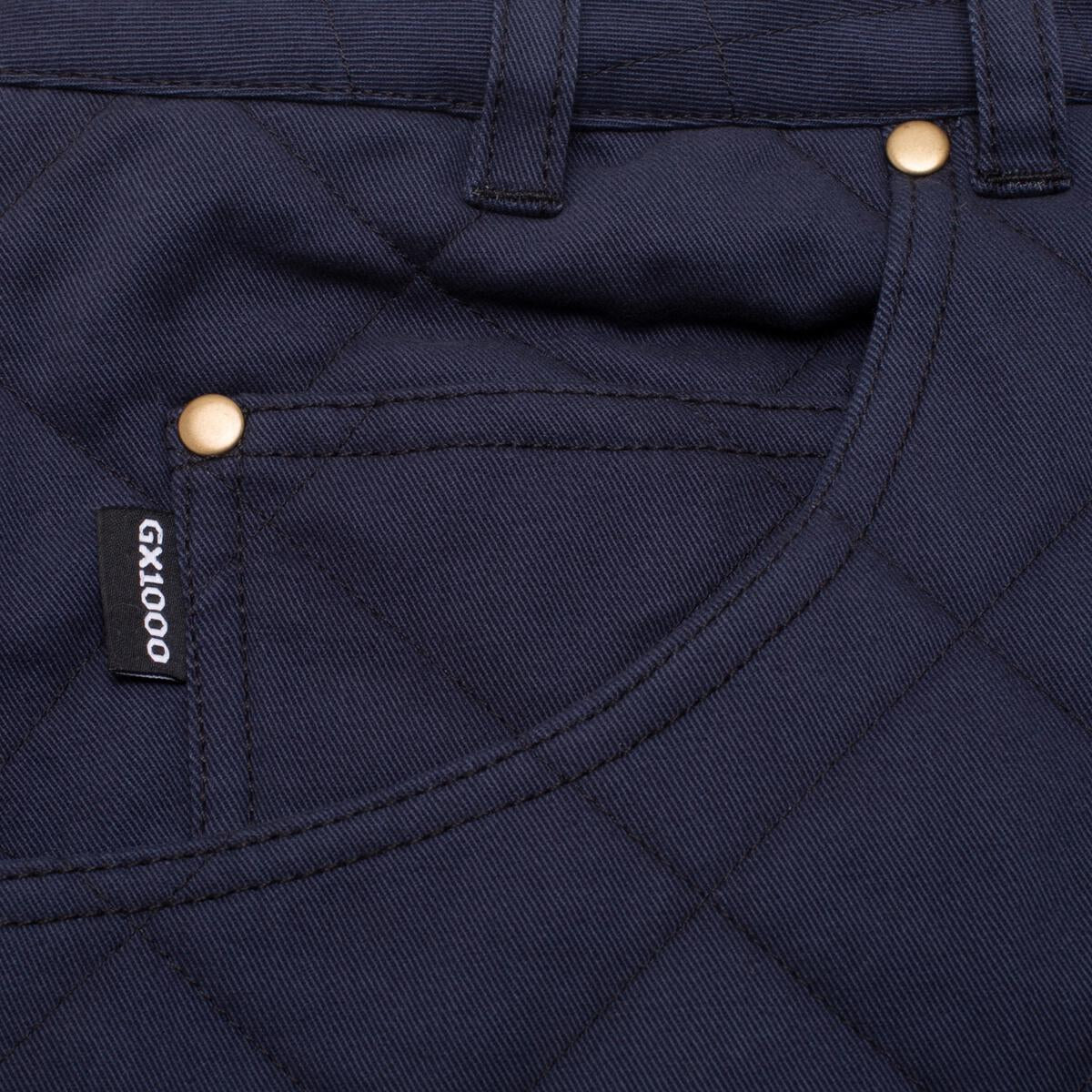 GX1000 BAGGY QUILTED TWILL PANT NAVY