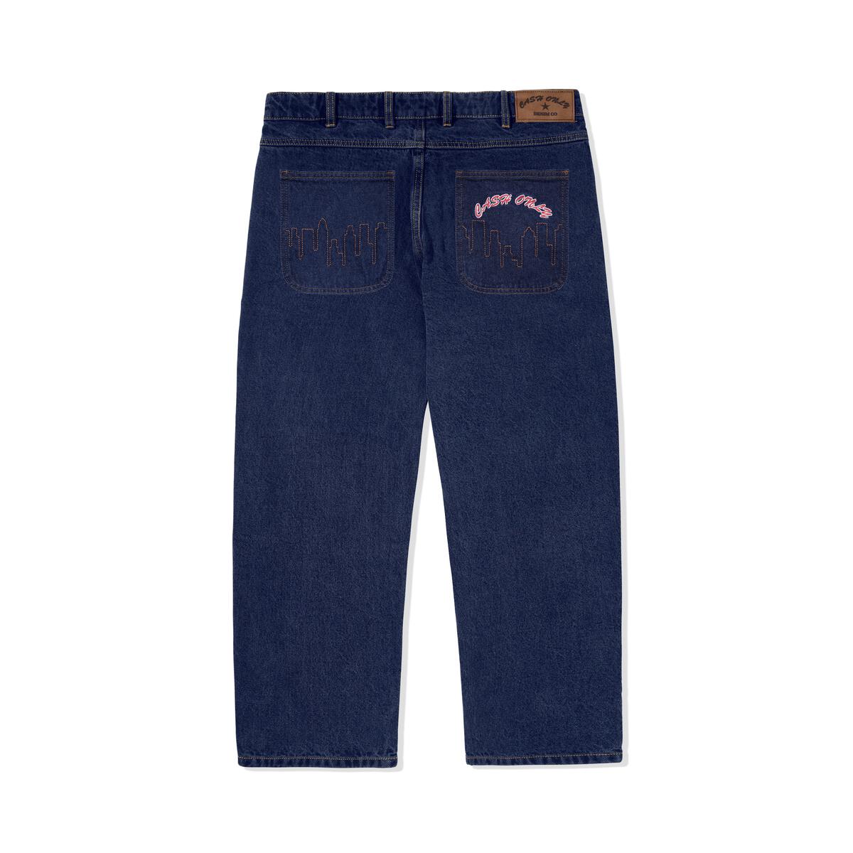 CASH ONLY DIST LOGO BAGGY DENIM JEANS
