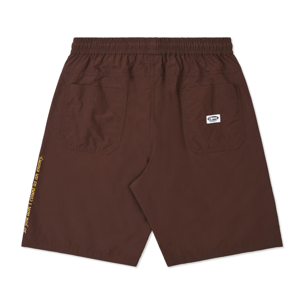COME SUNDOWN AUSTRALIA SPLIT SHORTS BROWN