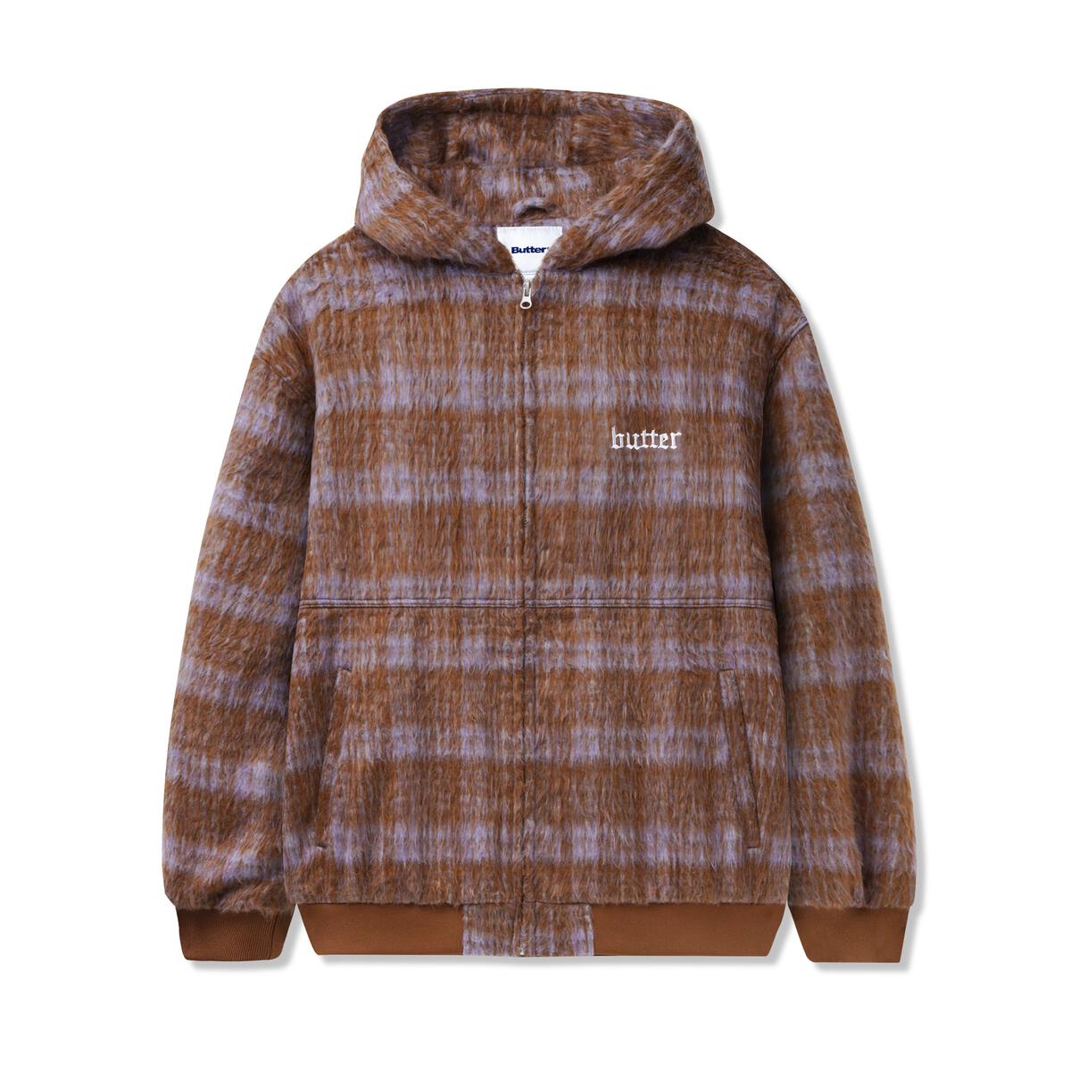 BUTTERGOODS HEAVY PLAID WORK JACKET BRICK/DUSK