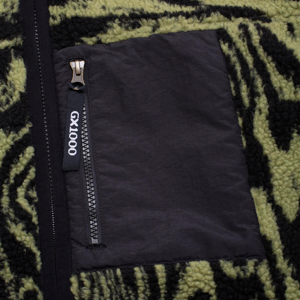 GX1000 HOODED SHERPA JACKET GREEN