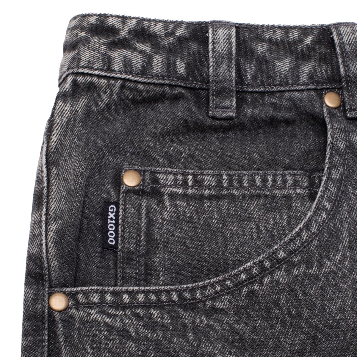 GX1000 BAGGY PANTS CHARCOAL DISTRESSED
