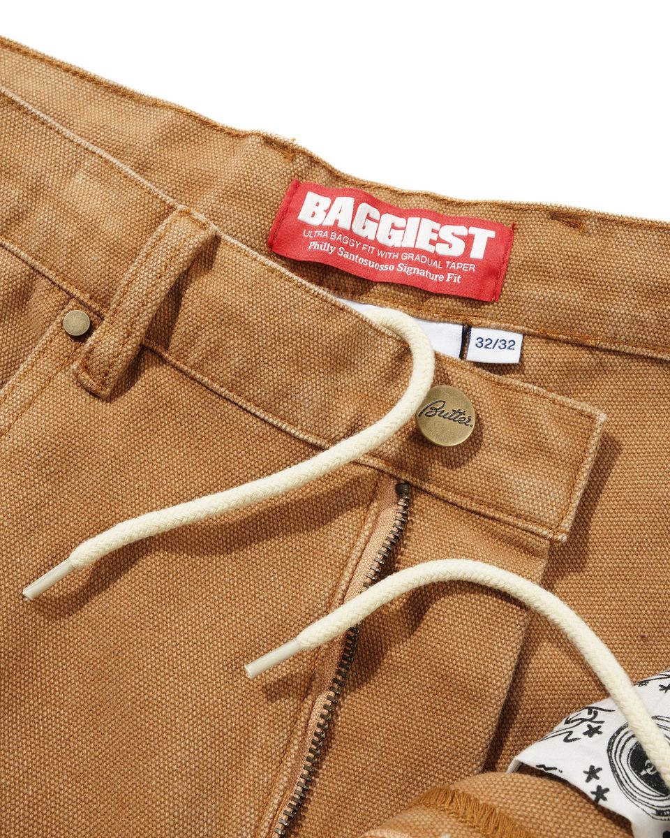 BUTTERGOODS SANTOSUOSSO DUCK CANVAS JEANS BROWN