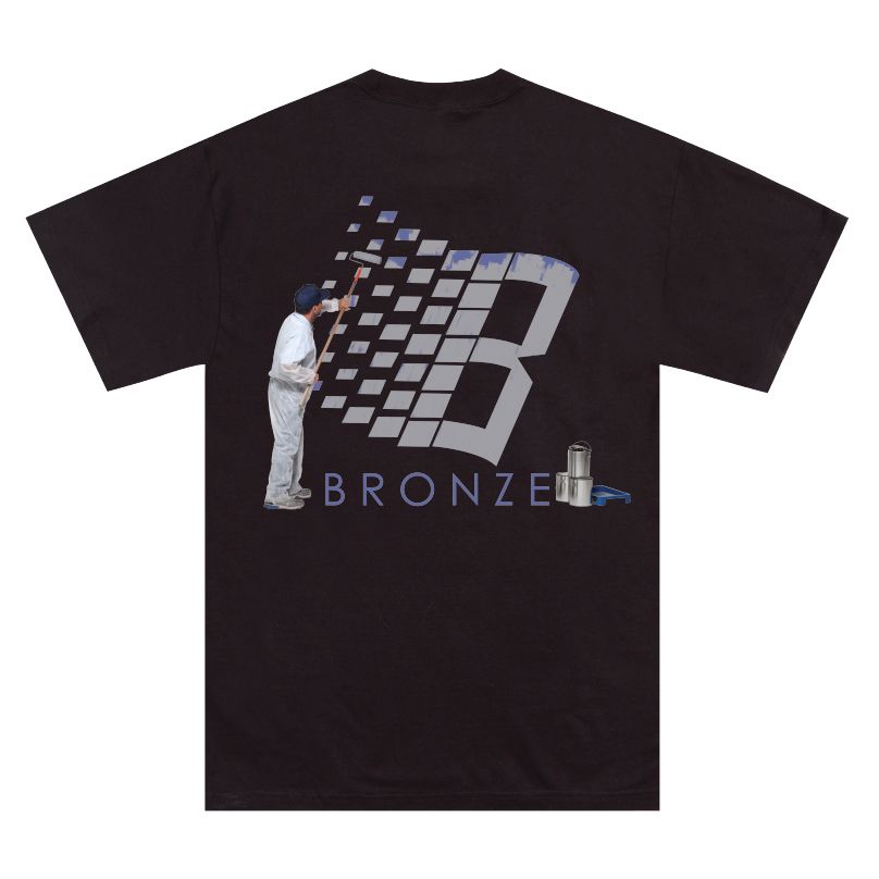 BRONZE 56K ROLLER LOGO TEE BLACK