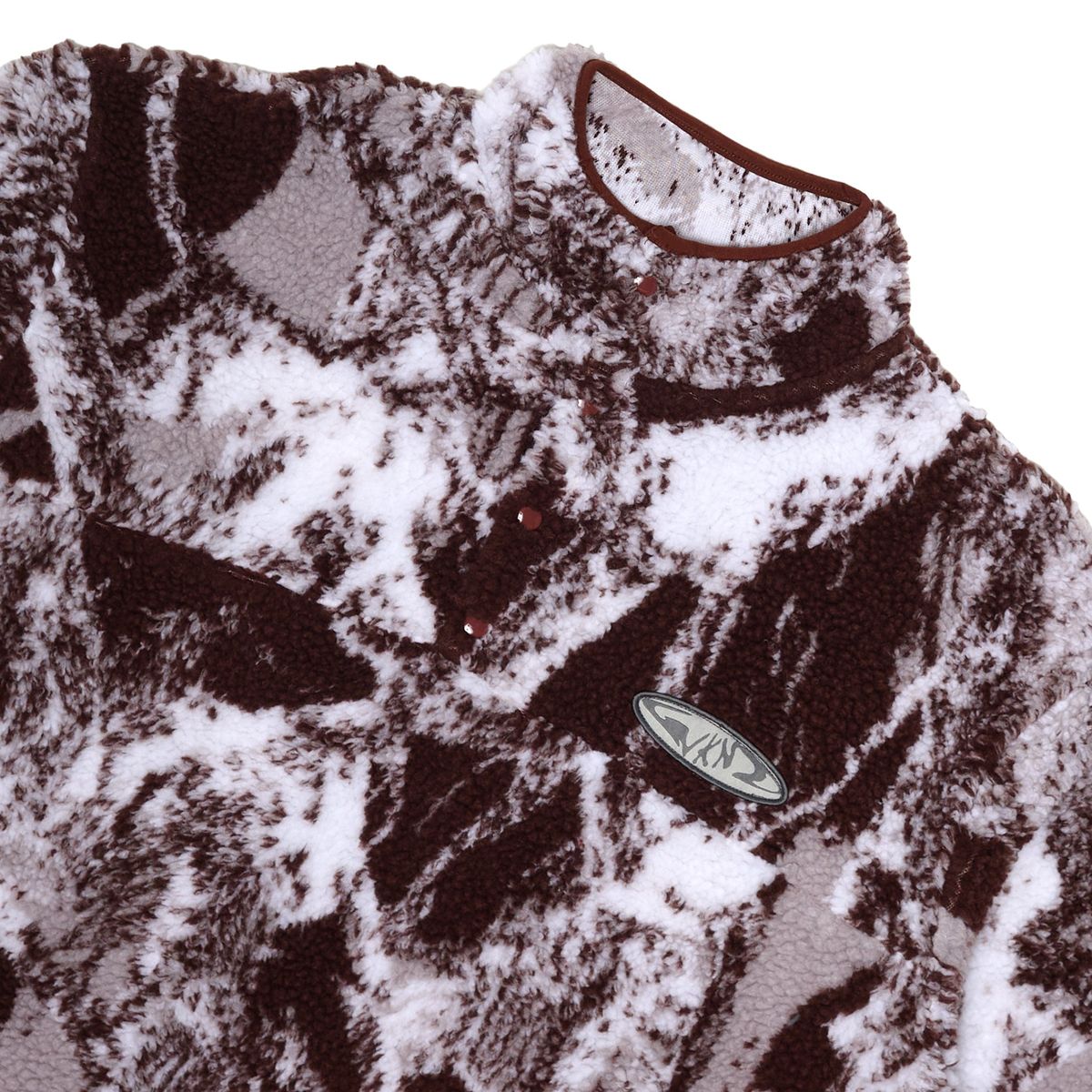 WKND SKATEBOARDS TEMPLE FLEECE JACKET BROWN