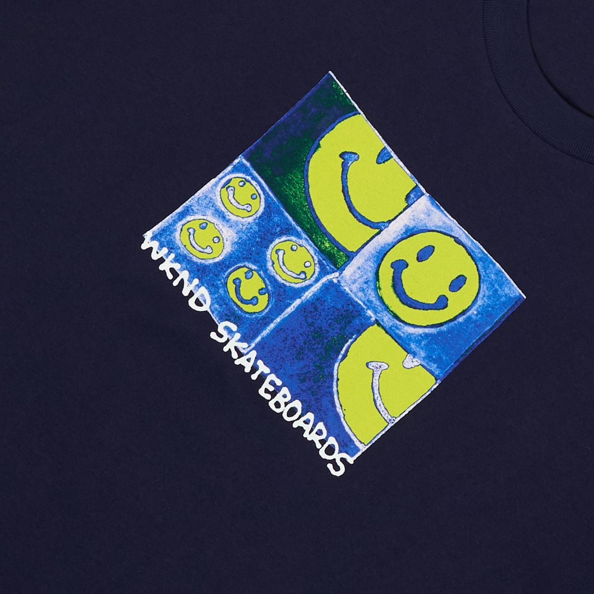 WKND SKATEBOARDS SMIRLEY LS TEE NAVY