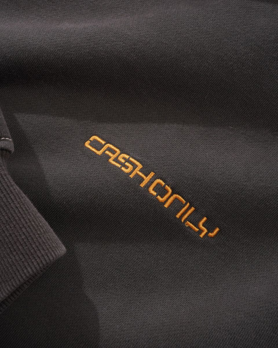 CASH ONLY DIST STENCIL PIGMENT DYE PULLOVER HOODIE WASHED BLACK