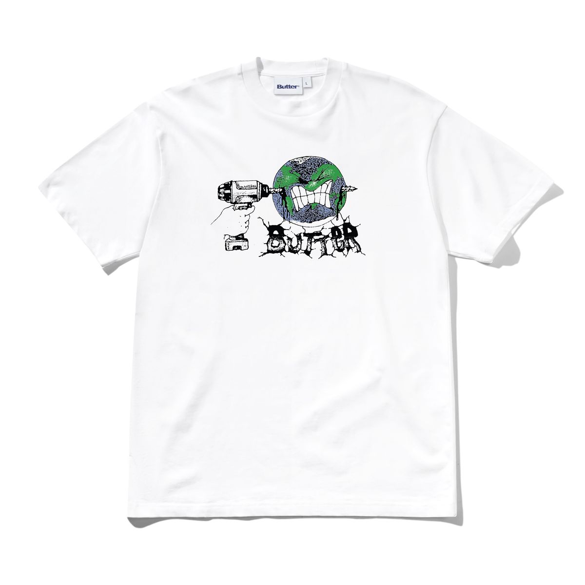 BUTTERGOODS DRILL TEE WHITE