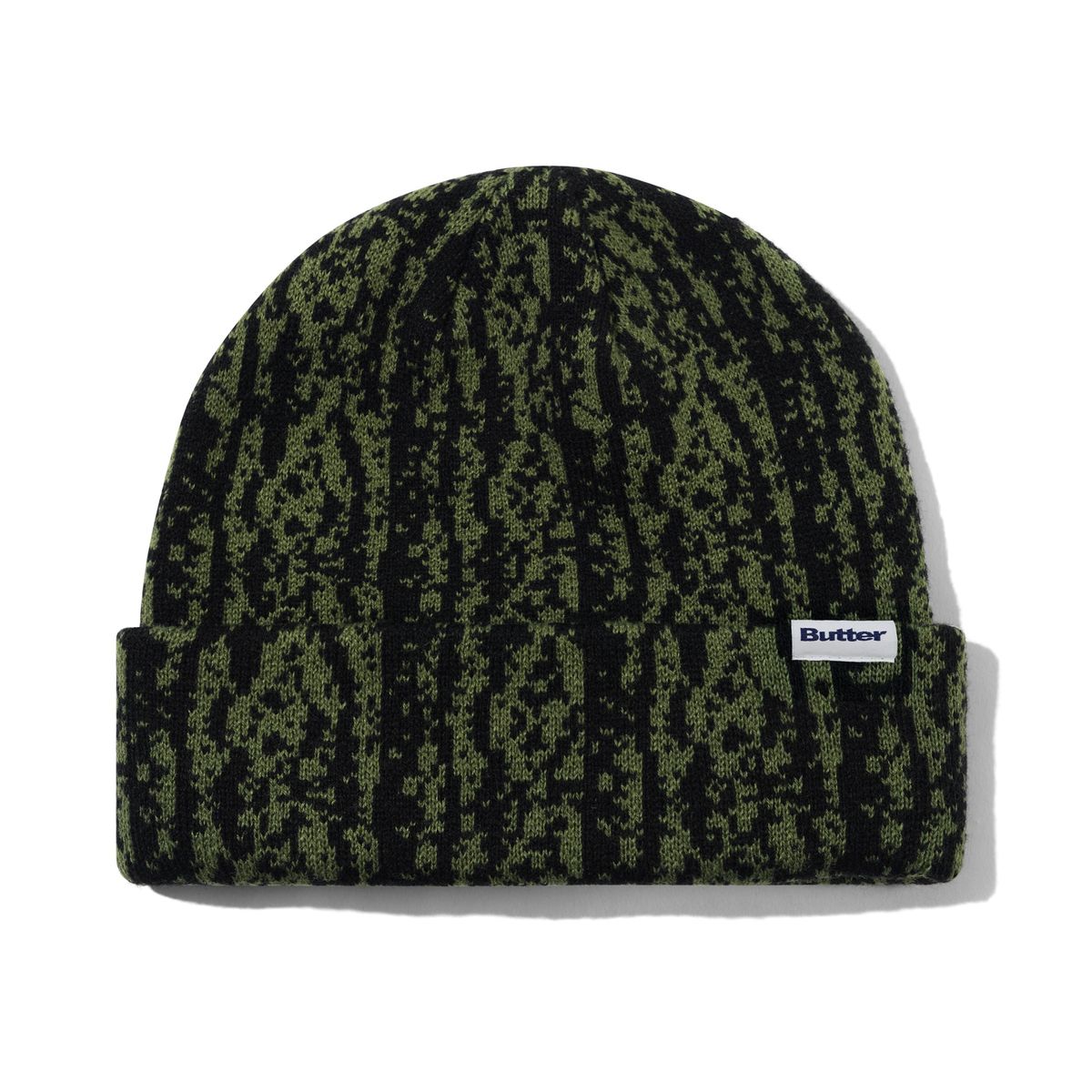 BUTTERGOODS LOWLAND CAMO BEANIE GREEN