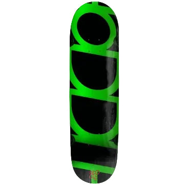 HODDLE SKATEBOARDS GREEN LOGO WHEEL WELL DECK 8.38