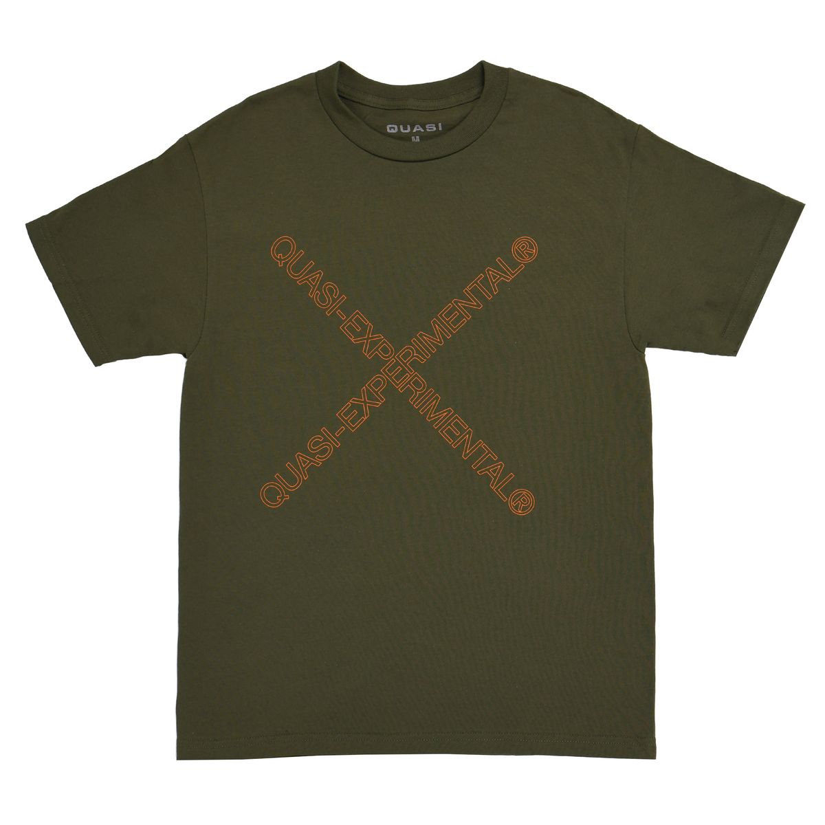 QUASI SKATEBOARDS EXP. OUTLINE TEE MILITARY GREEN