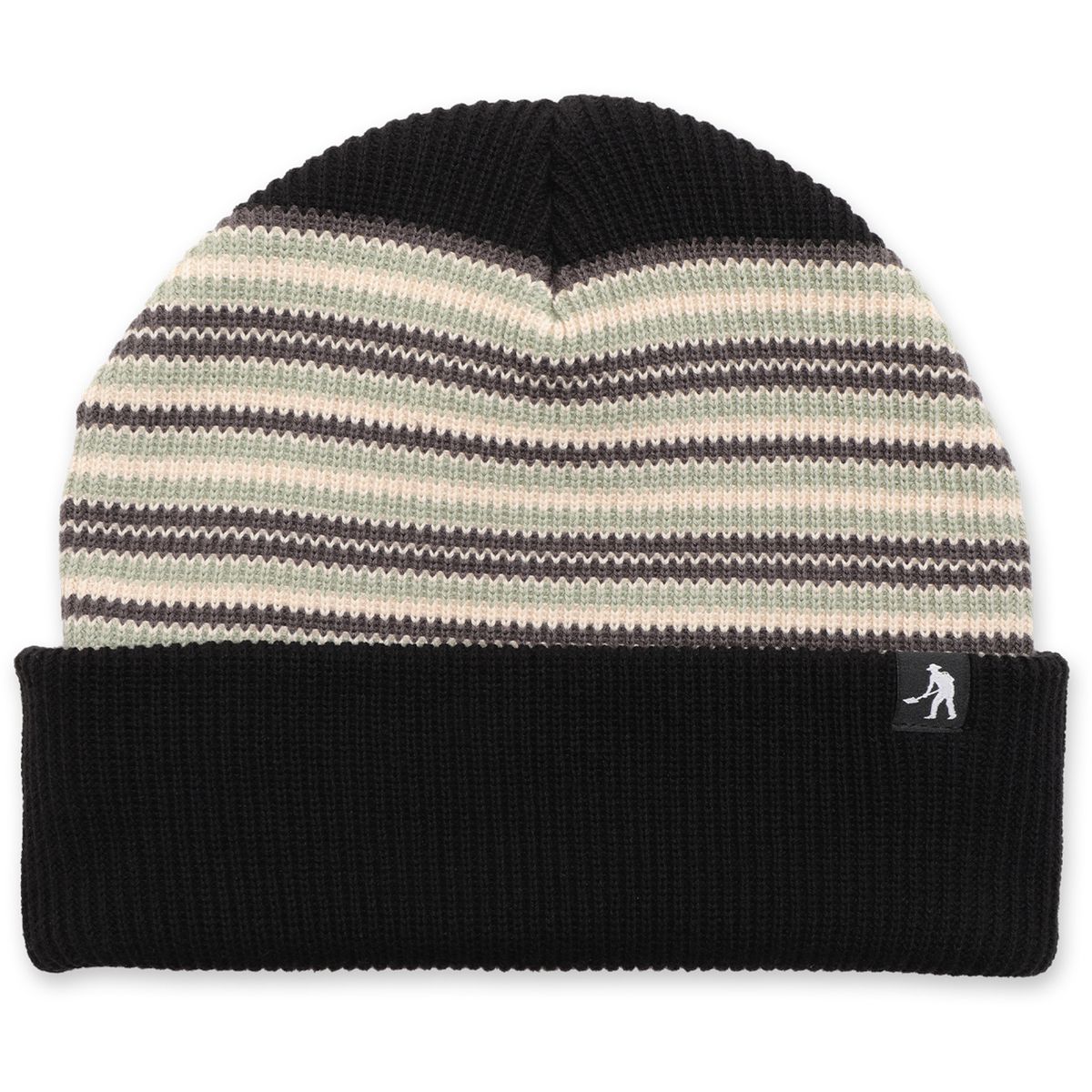 PASS~PORT SKATEBOARDS ORGANIC COTTON STRIPE BEANIE BLACK