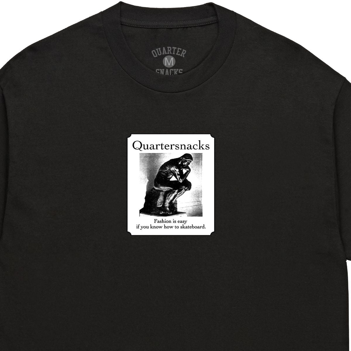 QUARTERSNACKS THINKER TEE BLACK