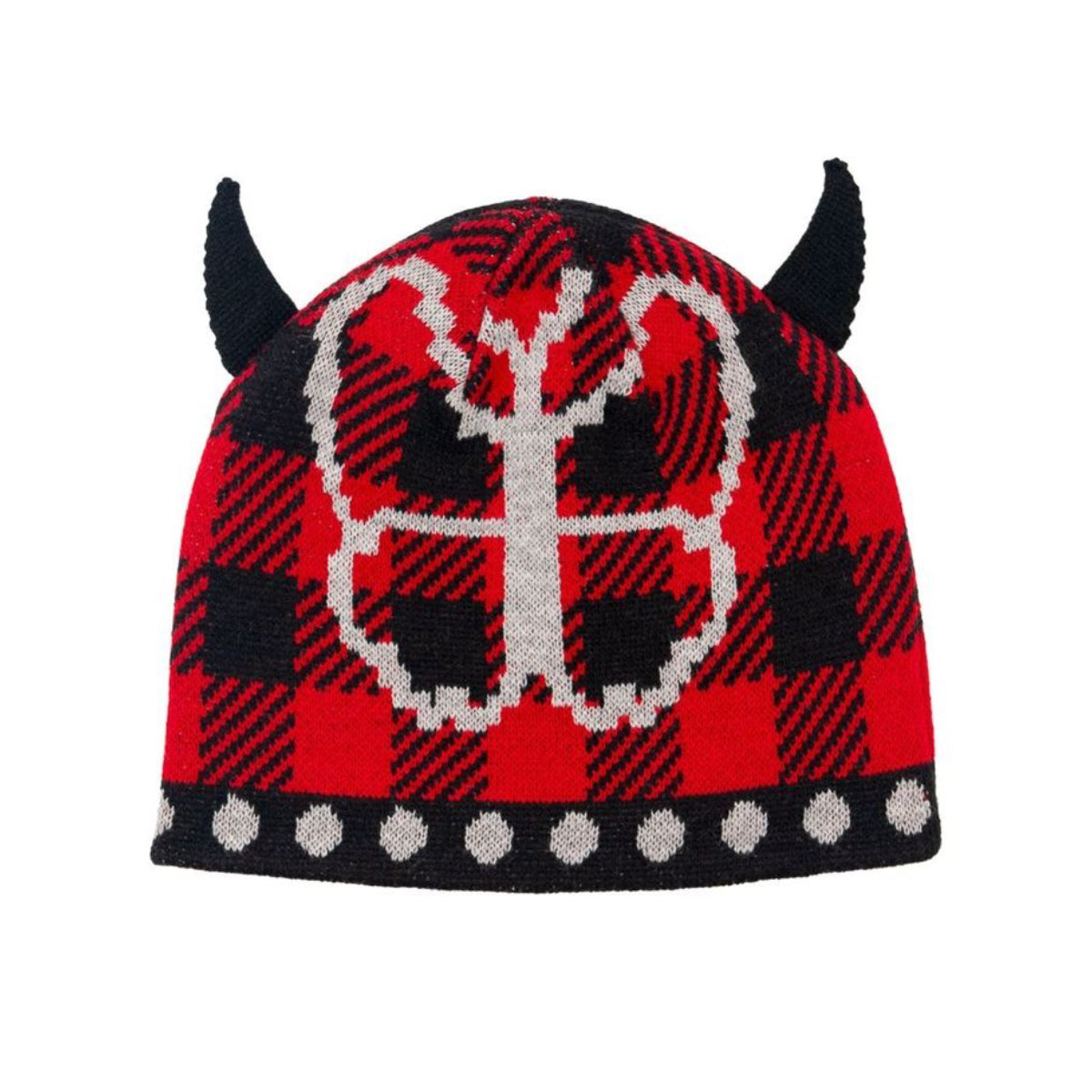 HODDLE SKATEBOARDS BUTTERFLY HORN BEANIE RED