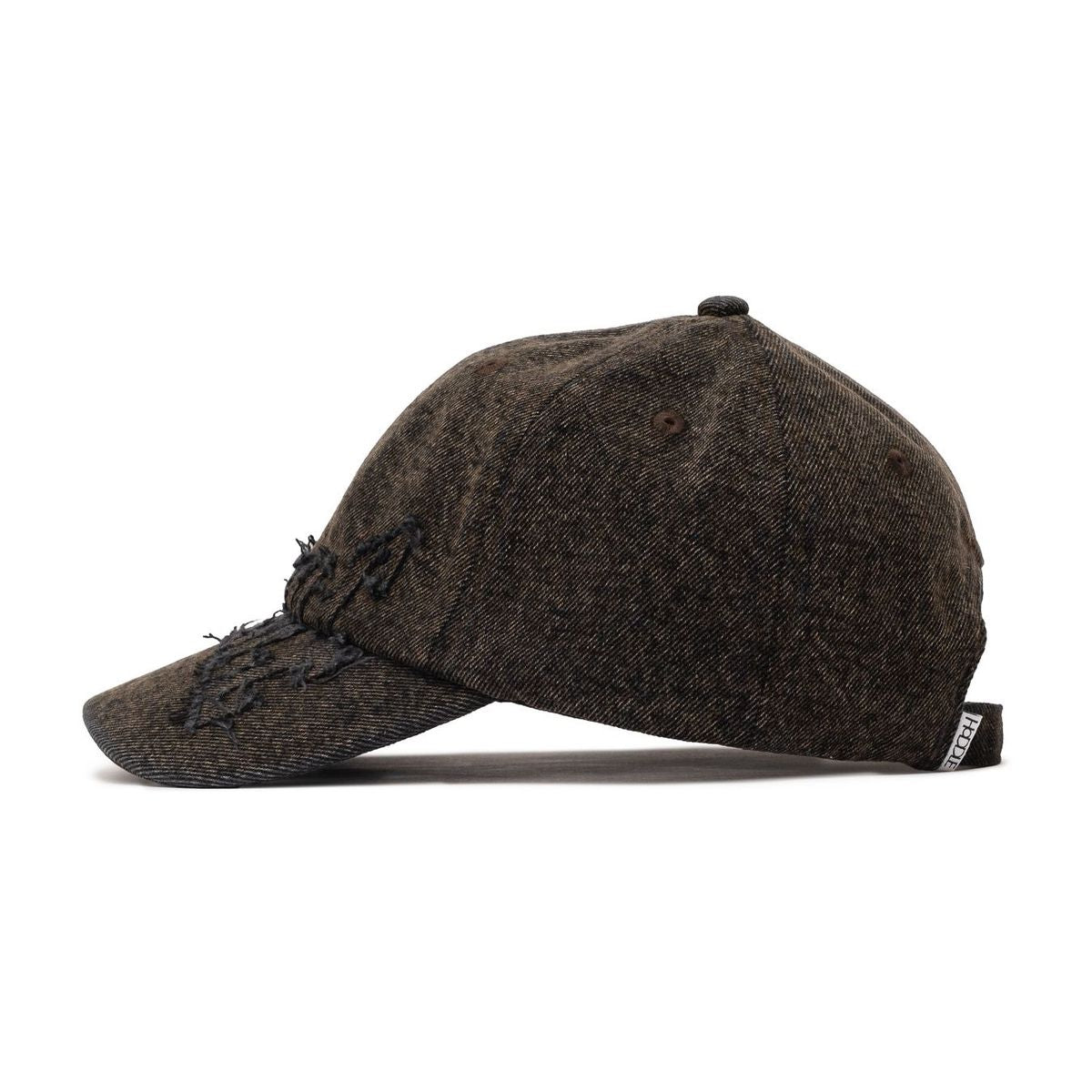 HODDLE SKATEBOARDS DENIM APLIQUE CAP BROWN