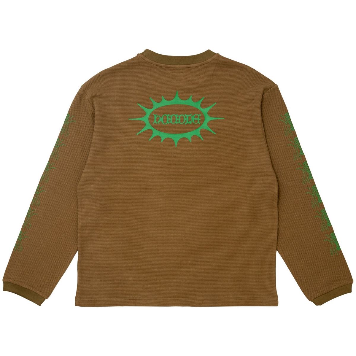 HODDLE SKATEBOARDS WAFFLE KNIT THERMAL BROWN