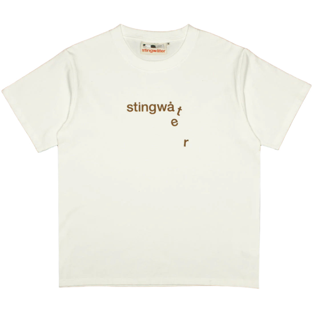 STINGWATER CLASSIC MELT LOGO TEE WHITE/BROWN