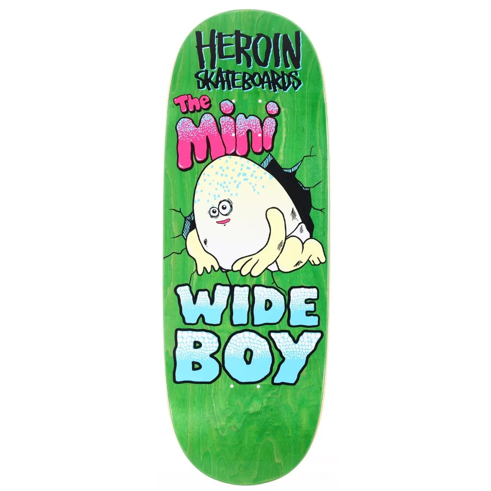 HEROIN SKATEBOARDS MINI WIDE BOY SHAPED DECK 10.5