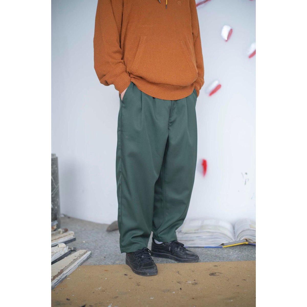 EVISEN SKATEBOARDS WORK BOHEMIAN PANTS FOREST GREEN