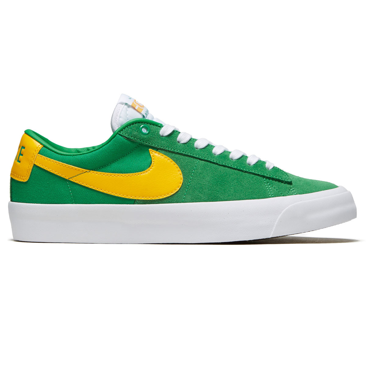 NIKE SB ZOOM BLAZER LOW PRO GT LUCKY GREEN AND GOLD