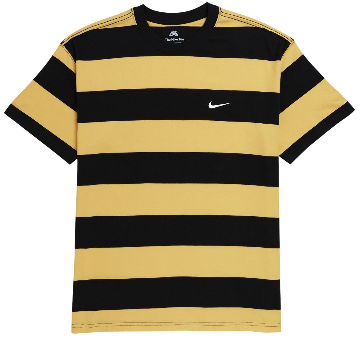 NIKE SB APPAREL STRIPED TEE NEUTRAL OLIVE/BLACK