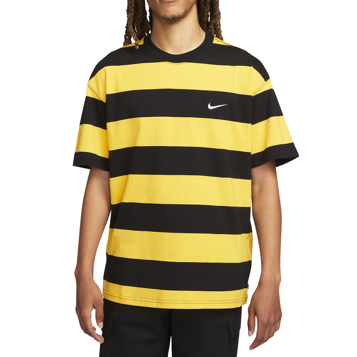 NIKE SB APPAREL STRIPED TEE NEUTRAL OLIVE/BLACK