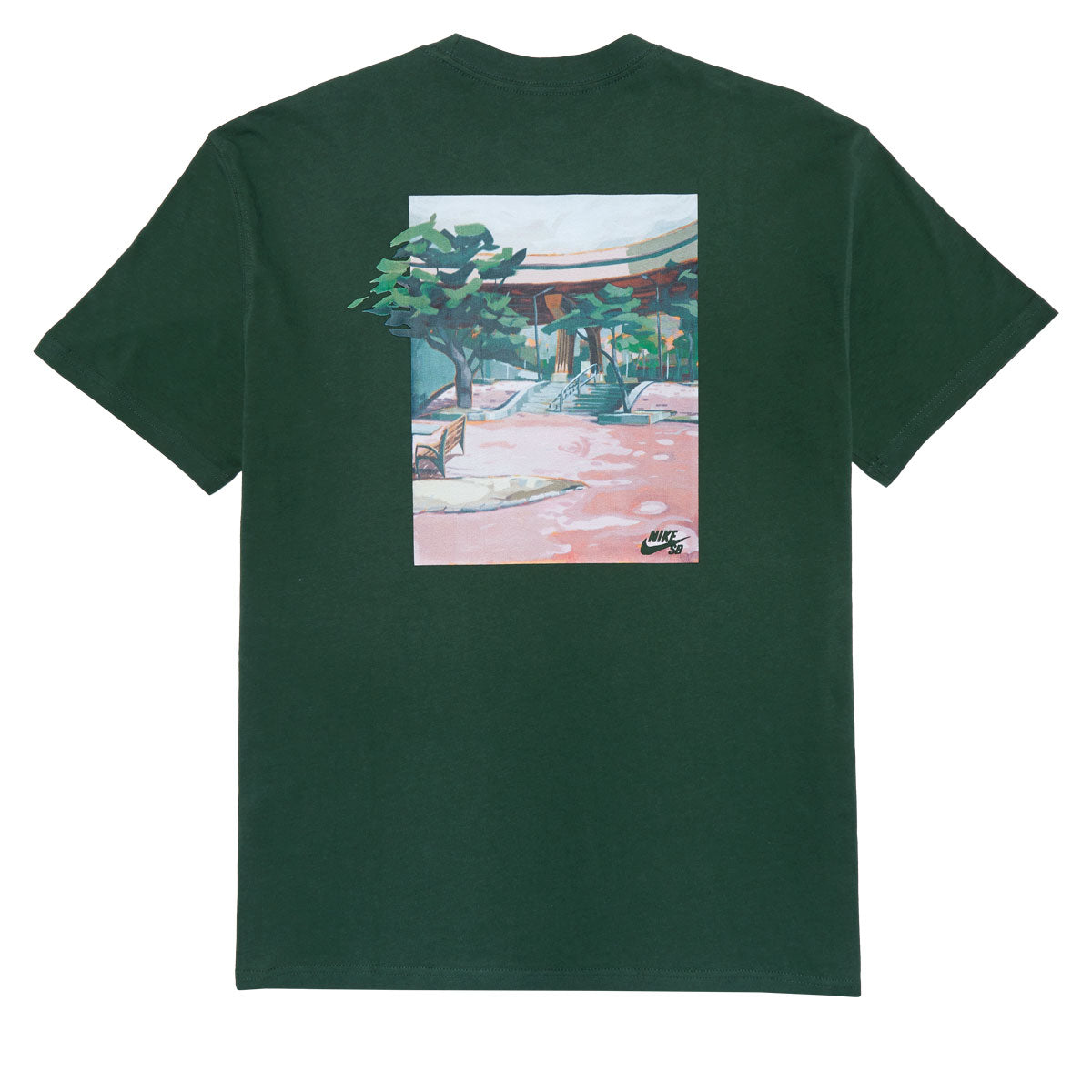 NIKE SB MAX 90 BROOKLYN BANKS TEE FOREST GREEN