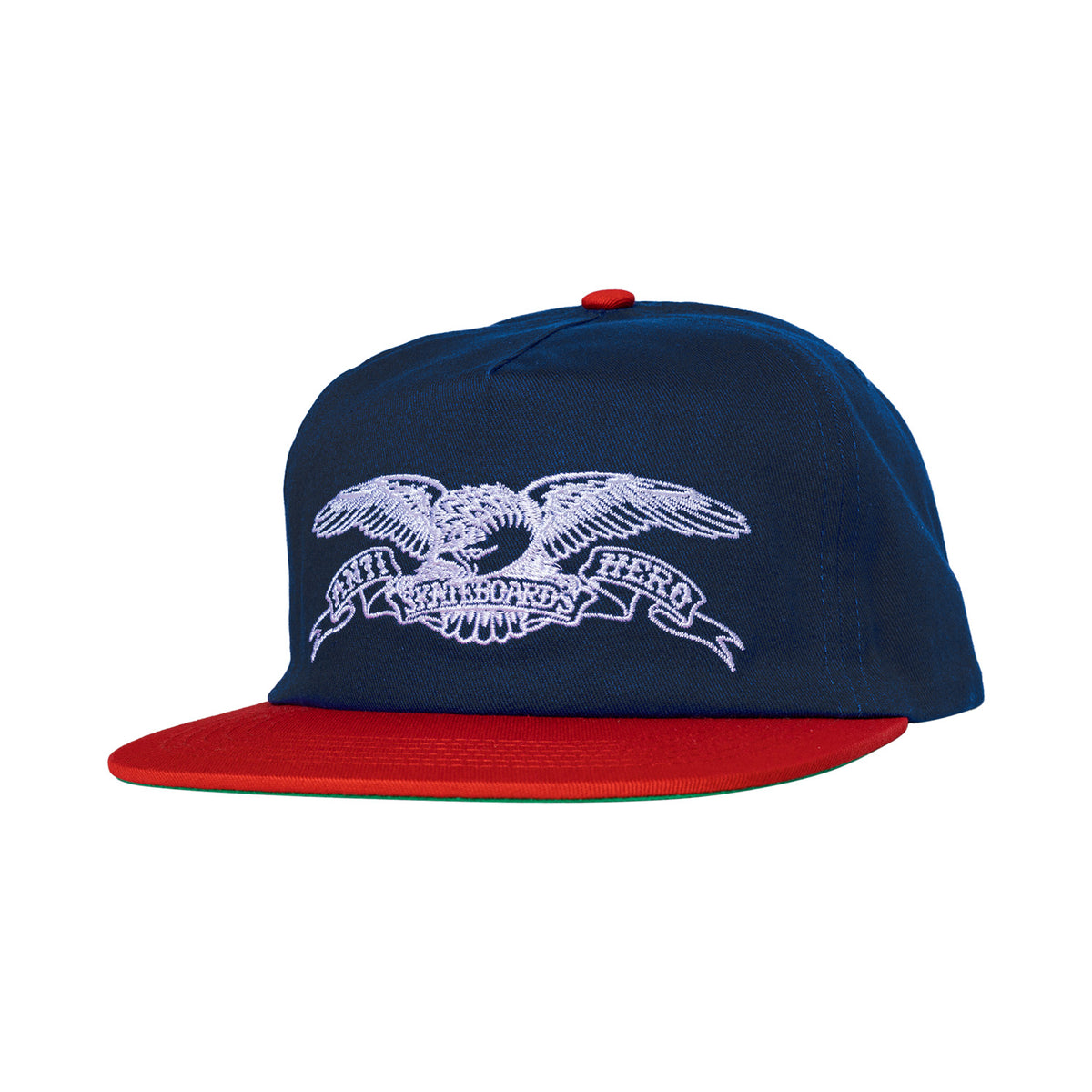 ANTIHERO SKATEBOARDS BASIC EAGLE SNAPBACK CAP NAVY/RED