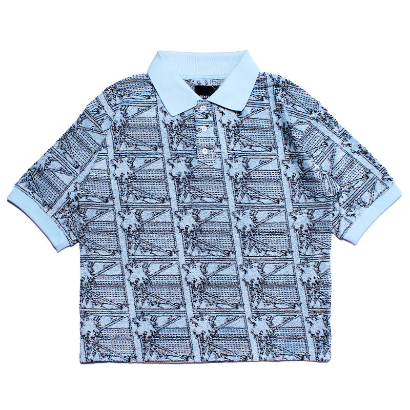 RASSVET / PACCBET MIAMI TERRY POLO KNIT LIGHT BLUE