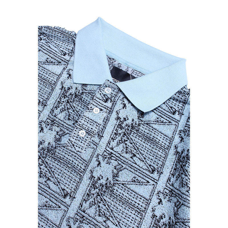 RASSVET / PACCBET MIAMI TERRY POLO KNIT LIGHT BLUE