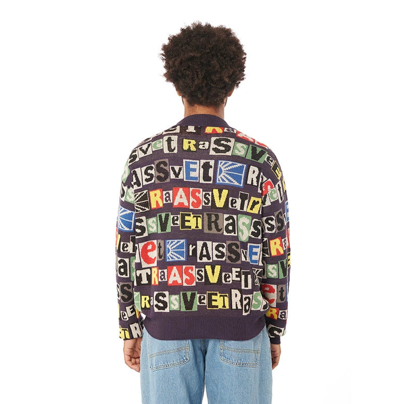 RASSVET / PACCBET TYPO CLASSIC KNIT CREWNECK MULTI