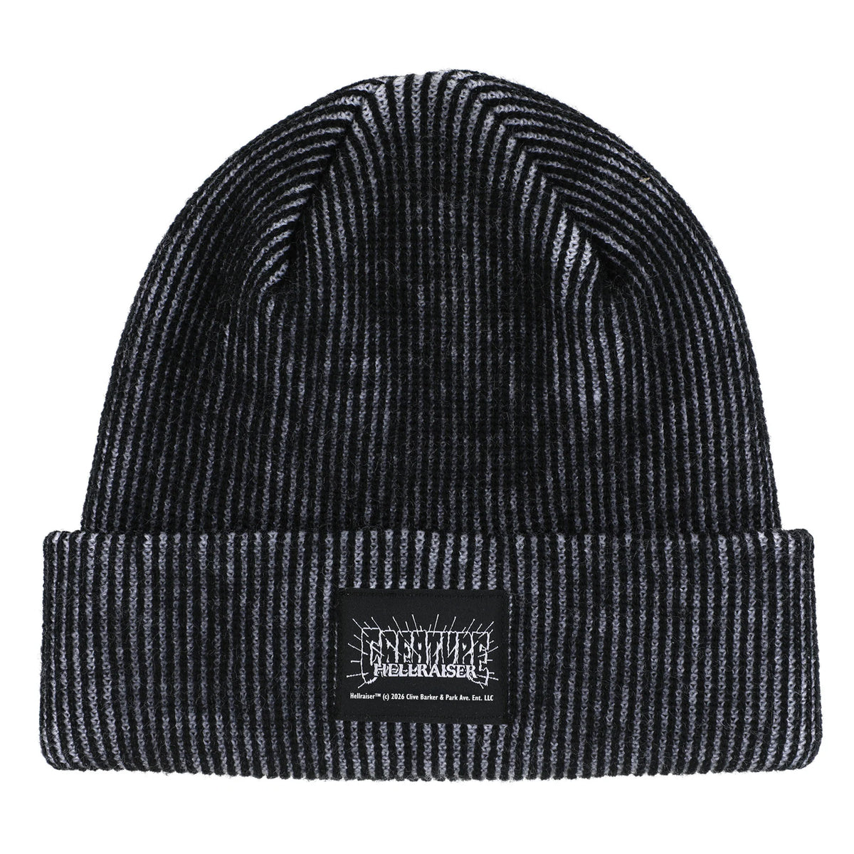 CREATURE SKATEBOARDS HELLRAISER LONG SHOREMAN BEANIE BLACK/WHITE