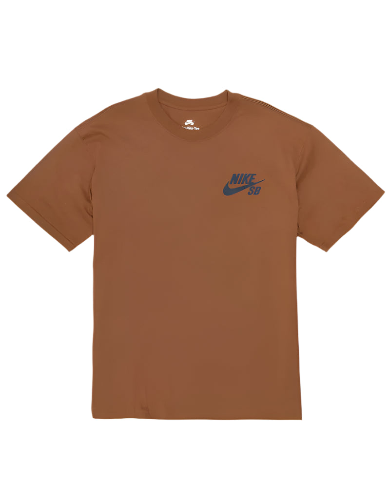 NIKE SB LOGO SKATE TEE BROWN/NAVY