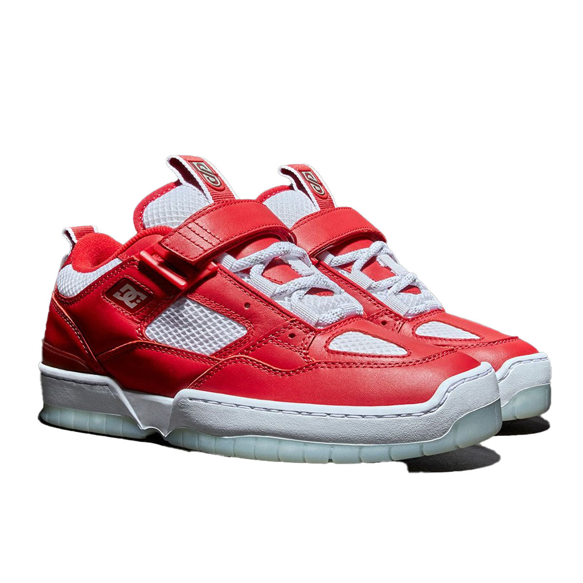 DC SHOE CO JS 1 WHITE AND RED