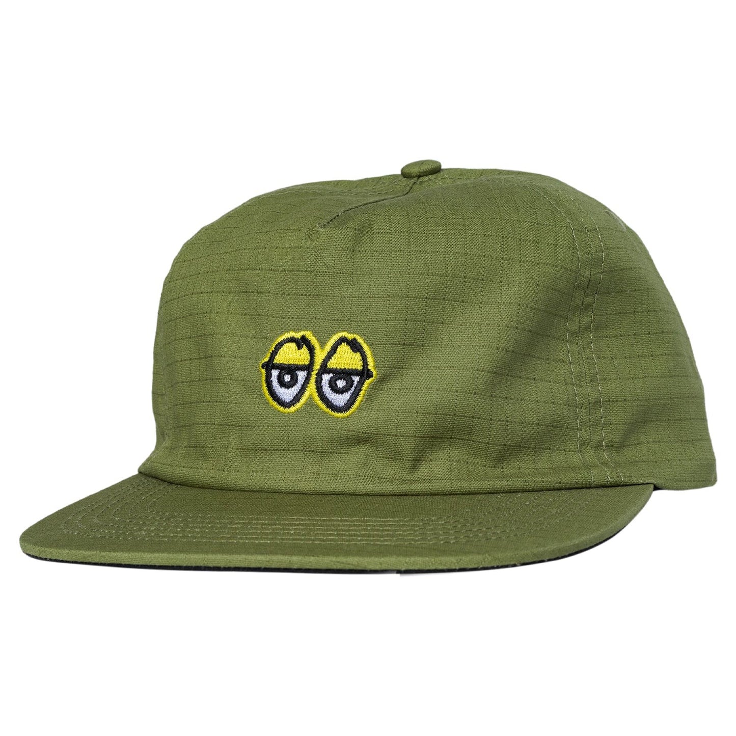 KROOKED SKATEBOARDS EYES RIPSTOP SNAPBACK CAP OLIVE