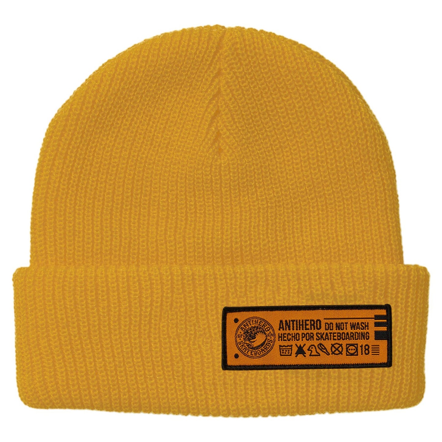 ANTIHERO SKATEBOARDS HECHO POR SKATE BEANIE YELLOW