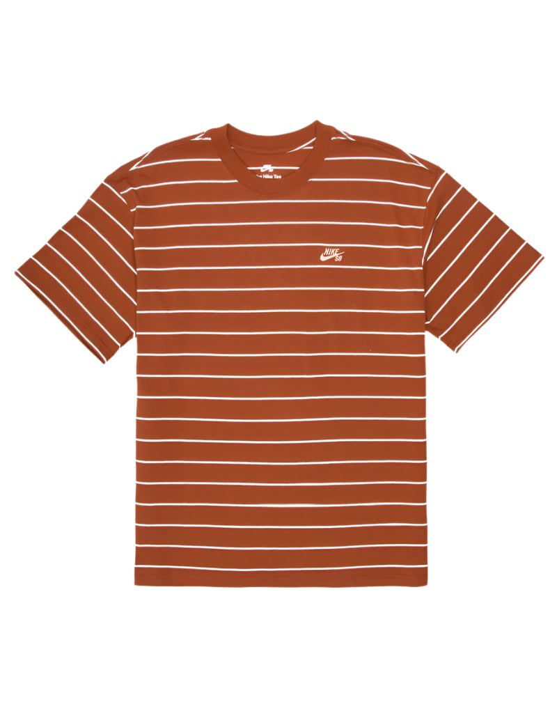 NIKE SB STRIPE TEE BROWN/WHITE