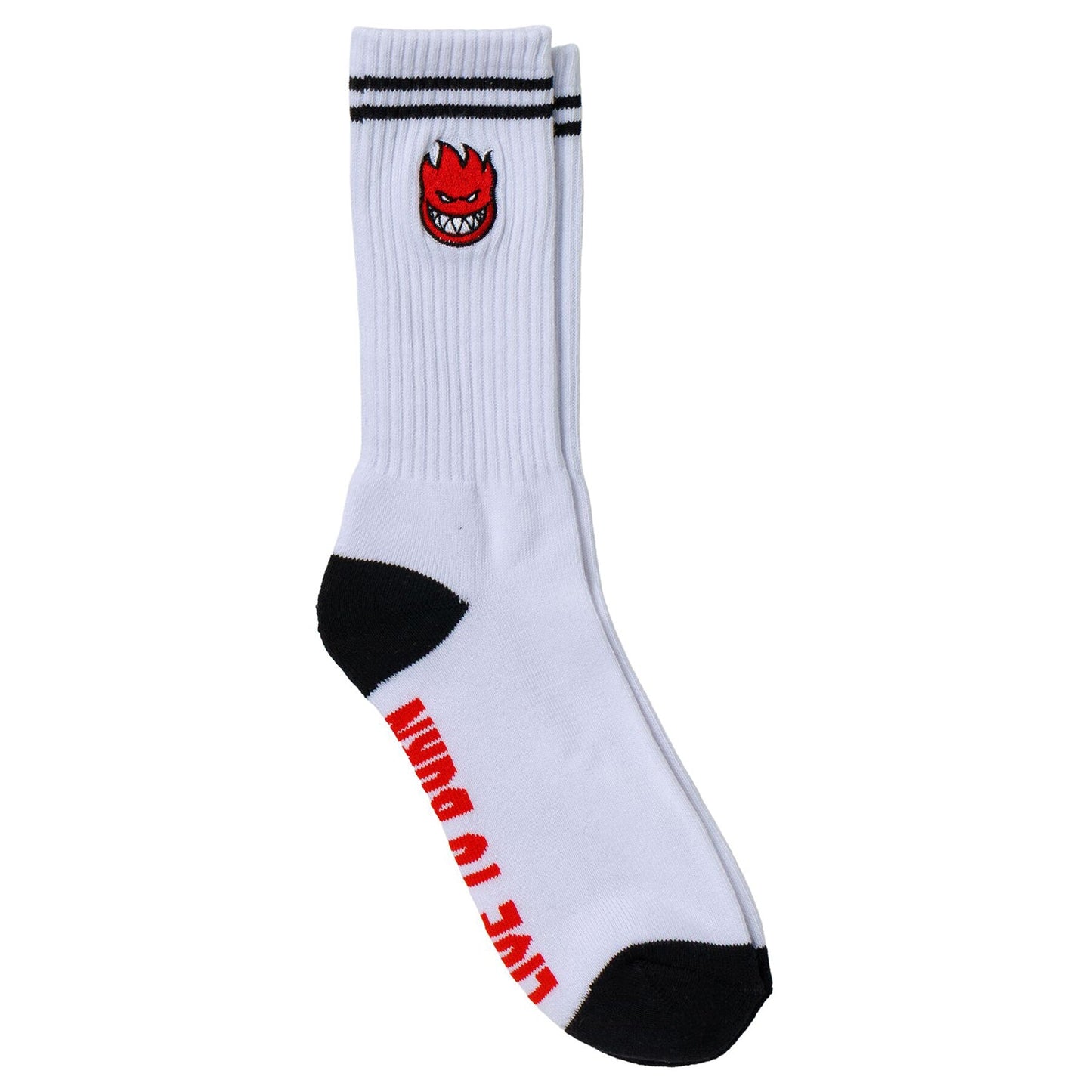 SPITFIRE WHEELS BIGHEAD FILL EMB SOCKS WHT/BLK/RED