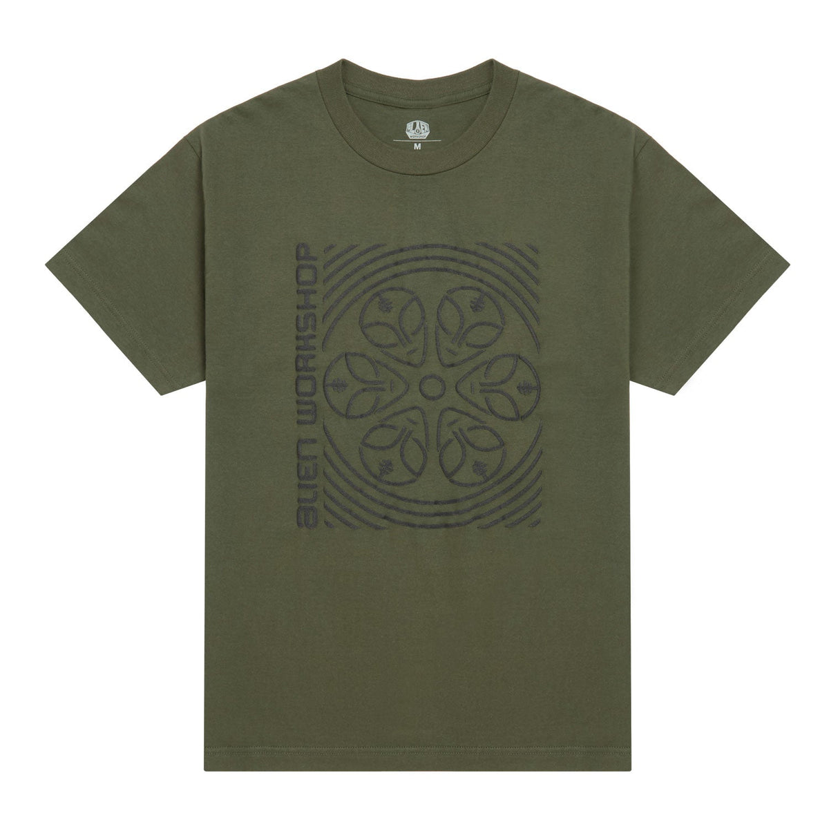 ALIEN WORKSHOP WATCHER WHEEL TEE ARMY GREEN