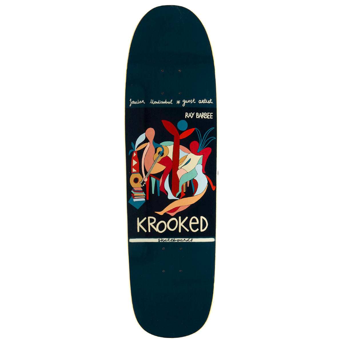 KROOKED SKATEBOARDS BARBEE LITTLE POSTCARD SHAPED DECK 8.88