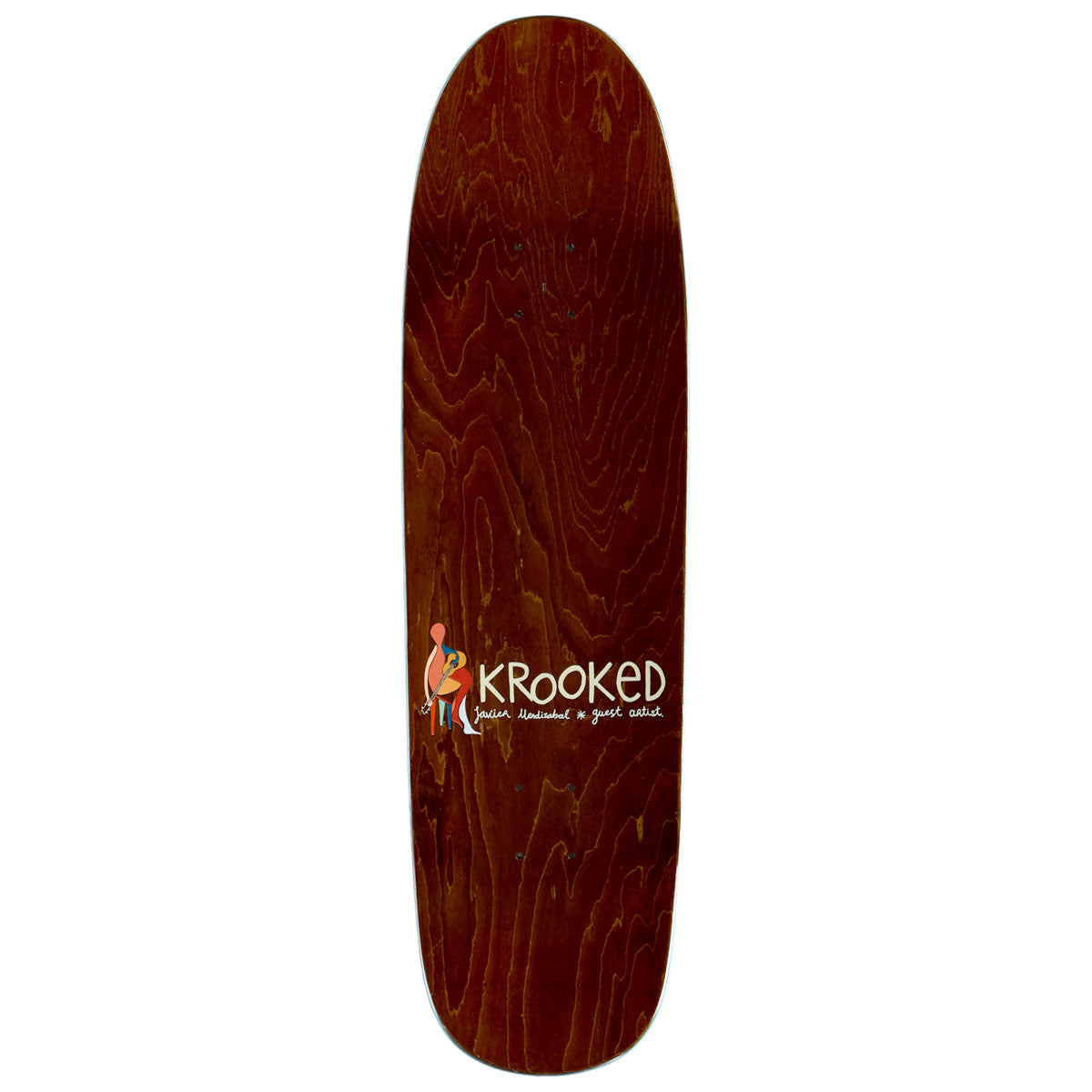 KROOKED SKATEBOARDS BARBEE LITTLE POSTCARD SHAPED DECK 8.88