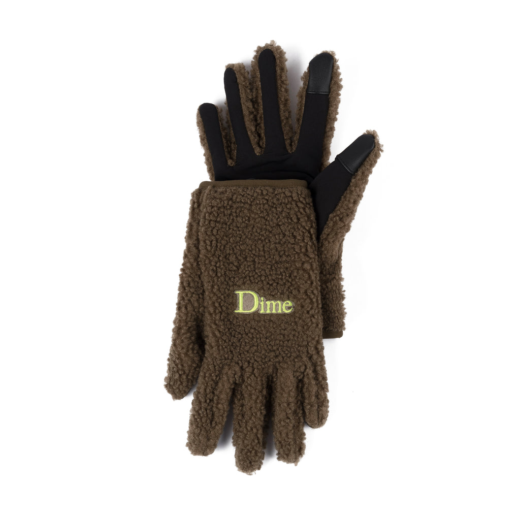 DIME MTL CLASSIC POLAR FLEECE GLOVE MILITARY BROWN