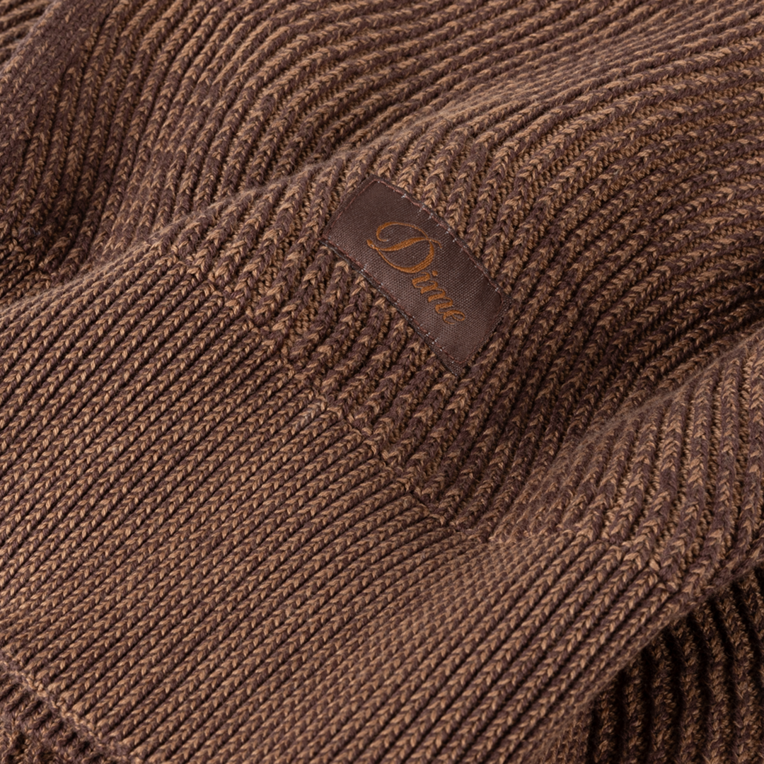 DIME MTL WAVE KNIT SCARF BROWN