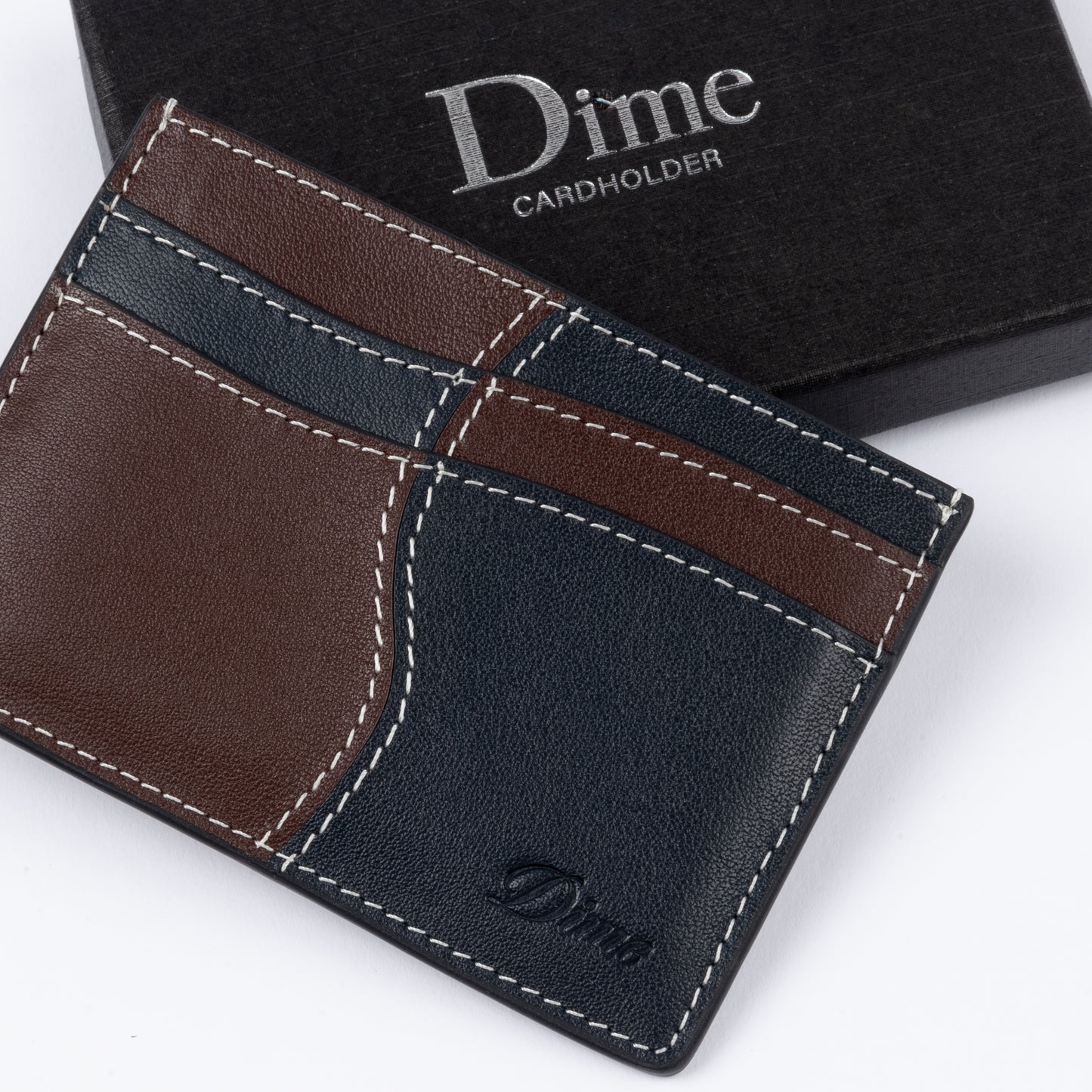DIME MTL WAVE LEATHER CARD HOLDER BLACK