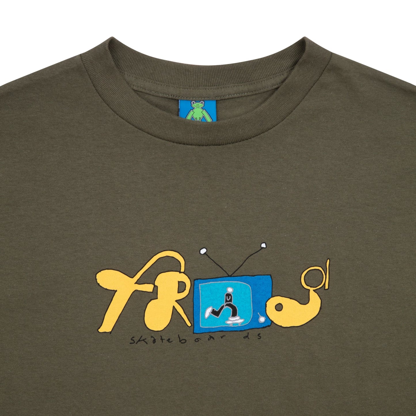 FROG SKATEBOARDS TELEVISION TEE ARMY GREEN