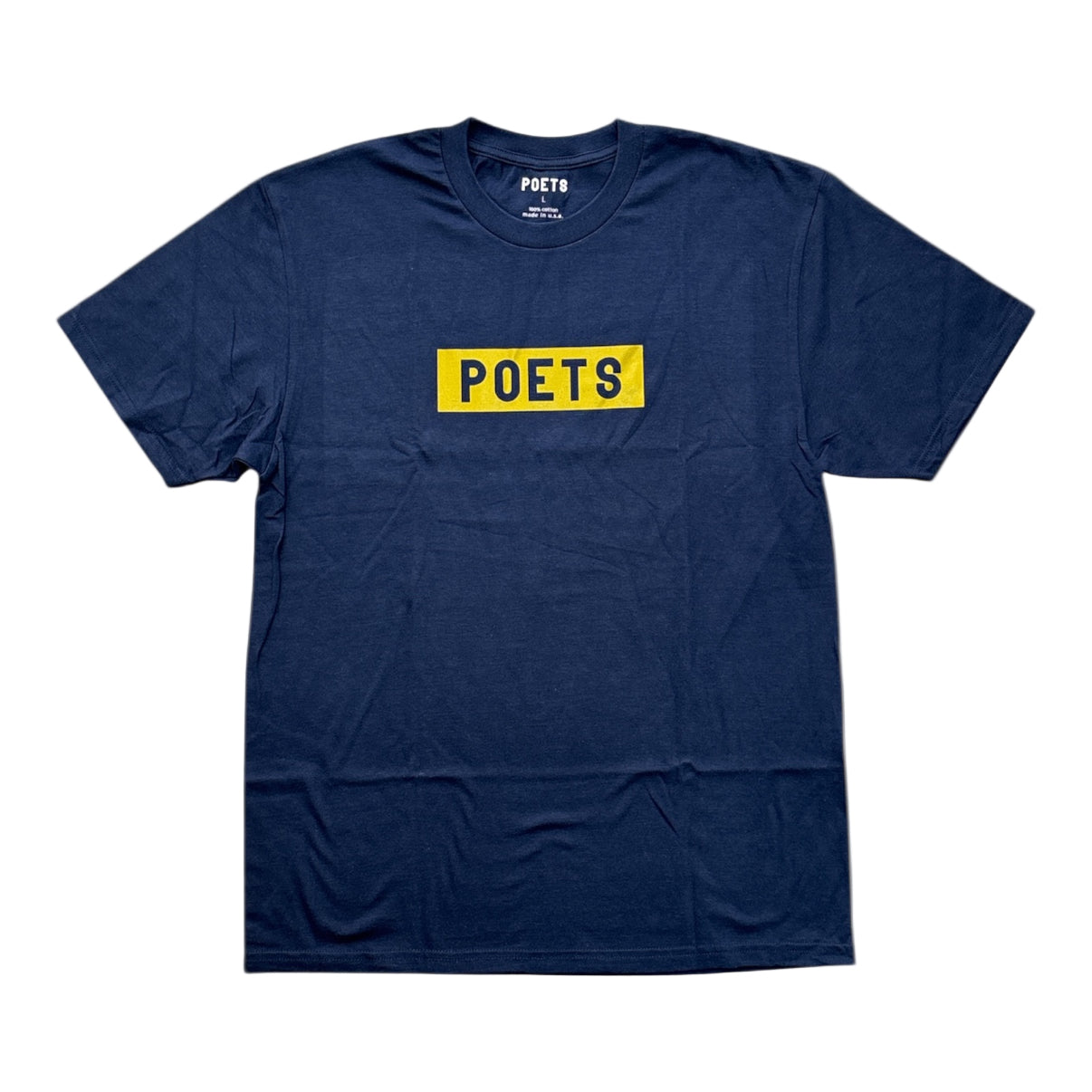 POETS BRAND OG BOX LOGO TEE NAVY