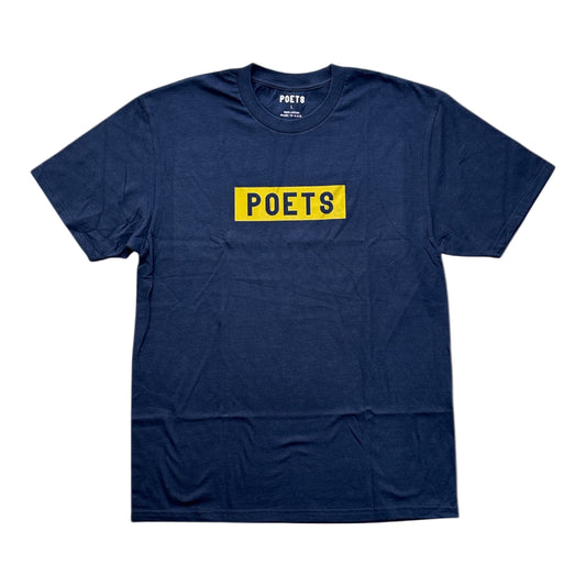 POETS BRAND OG BOX LOGO TEE NAVY