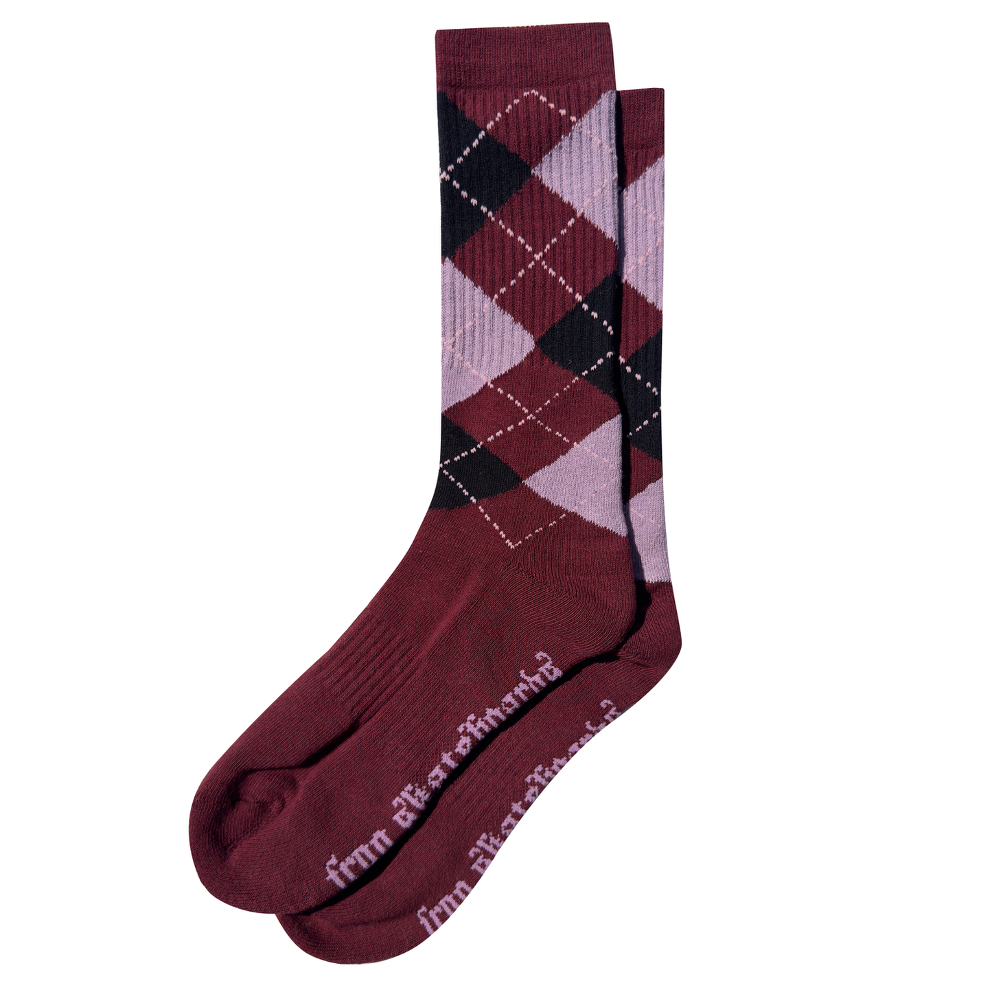 FROG SKATEBOARDS ARGYLE SOCK MAROON