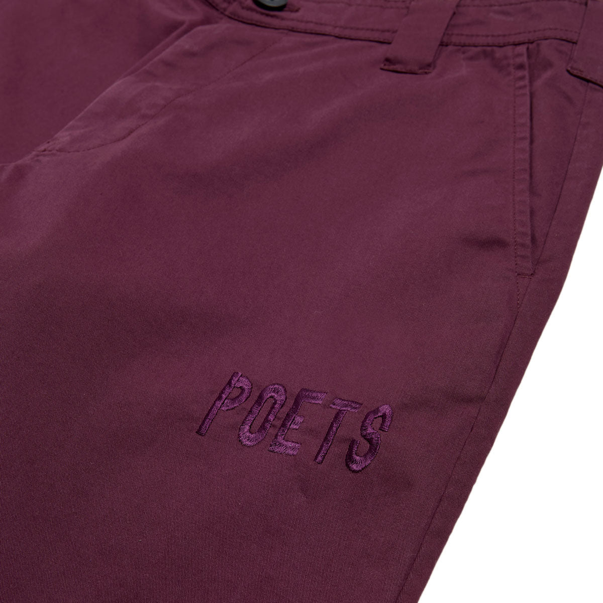 POETS BRAND BYRNE RELAXED FIT CHINO PANTS DARK BURGUNDY