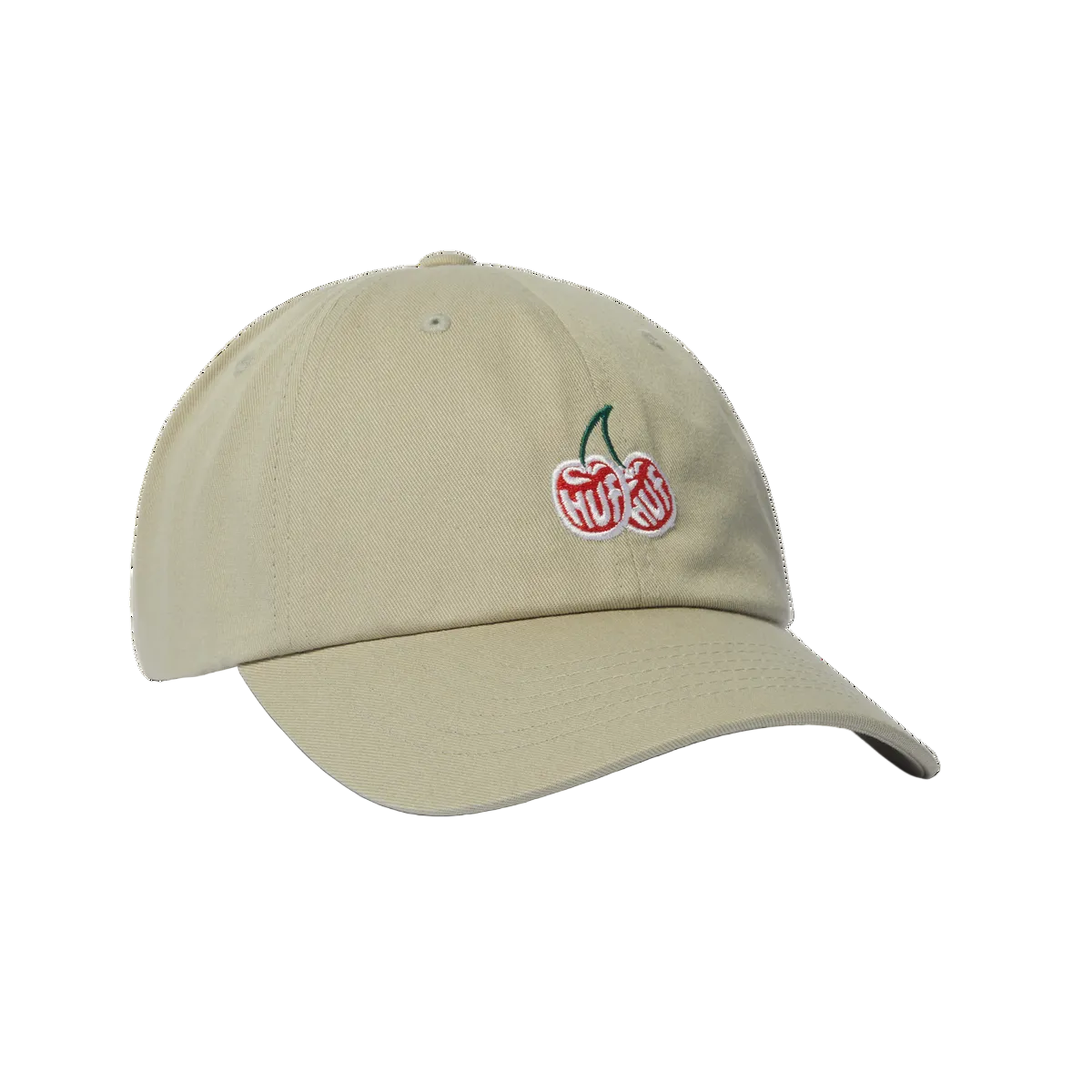 HUF WORLDWIDE CHERRIES 6 PANEL HAT KHAKI